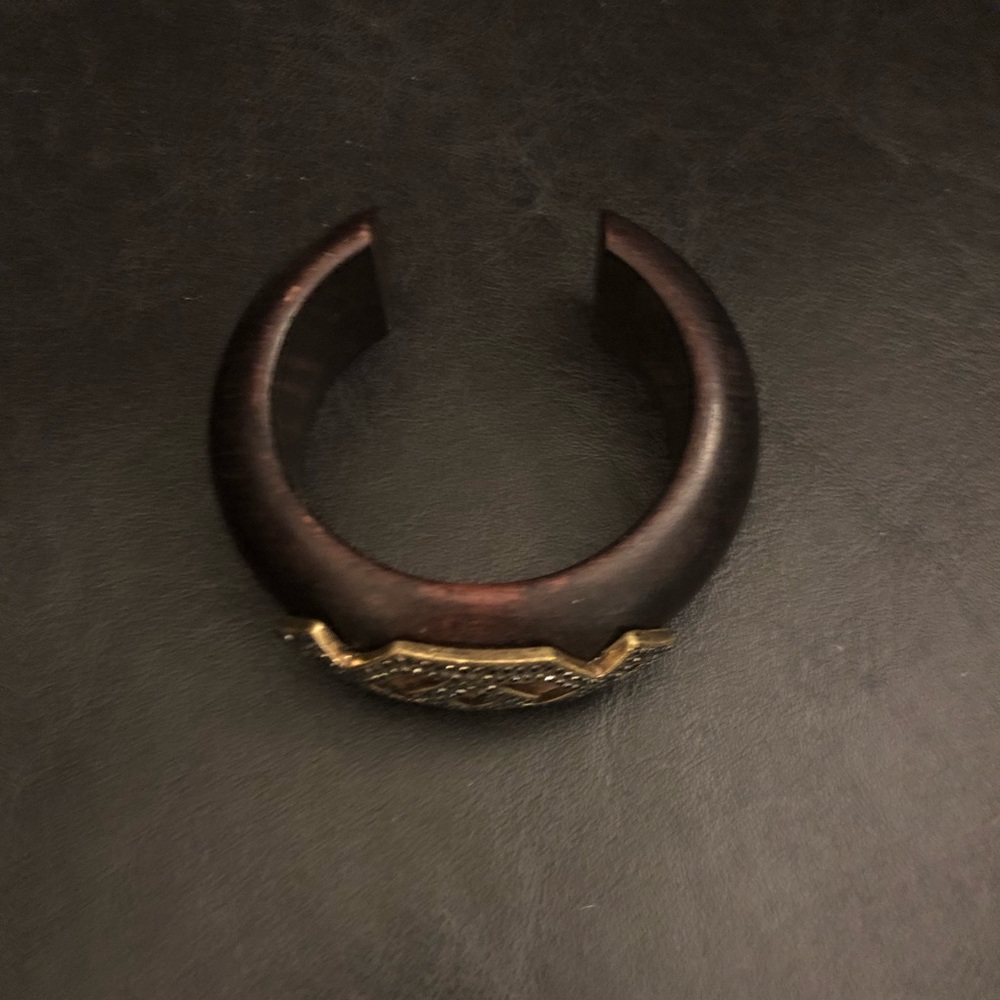 Vintage wood bangle - Picture 4 of 7